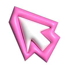 Pink arrow png 3D paper cut, transparent background