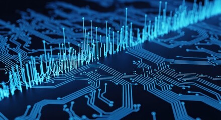 Circuit board with digital signal visualization