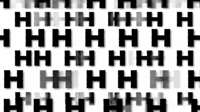 Abstract pattern of the letter H