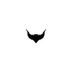 Beard icon flat vector design.