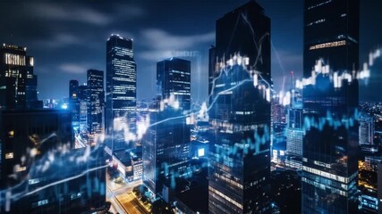 Night City's Financial Flow: Dynamic Stock Market Trends - Powered by Adobe