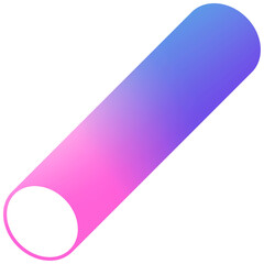 Colorful cylinder gradient element