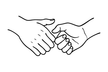 Fototapeta premium hand shake vector illustration