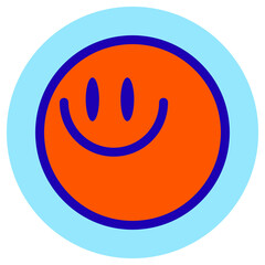 PNG Colorful smiley face illustration on transparent background
