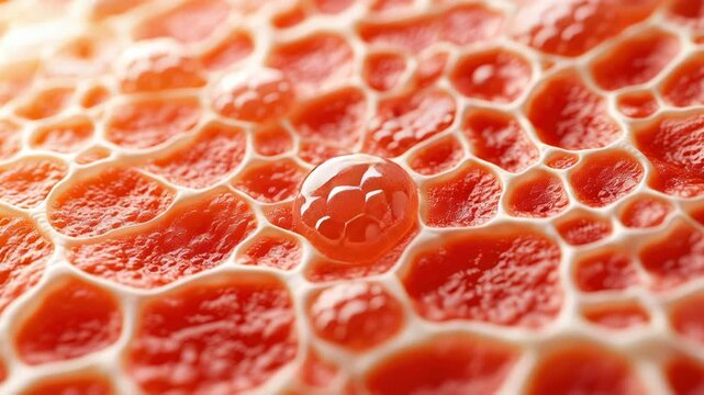 Macro of thin skin with swollen, itchy hives, showing irritative reaction, hyper-realistic detail, natural shadows, high resolution