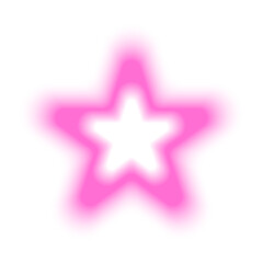 PNG Vibrant glowing pink star on transparent background