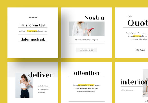 Minimal Social Posts in Square Format