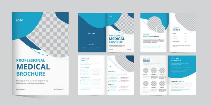 Medical healthcare brochure design template, hospital brochure
