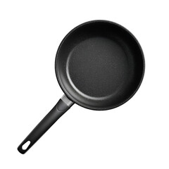 Realistic Frying Pan with Handle and Shadow Isolated on White