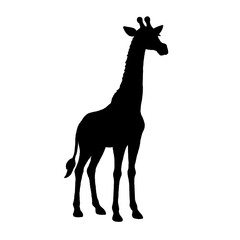 Black Giraffe Silhouette Animal Icon