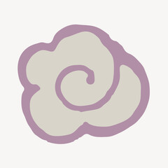Purple cloud, traditional Chinese graphic vector