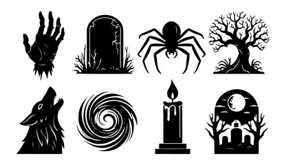 Abstract Figure Silhouette Minimalist Vector Design with Dark Aesthetic silhouette