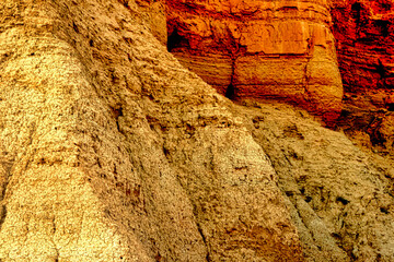 A rocky hillside with a lot of dirt and rocks