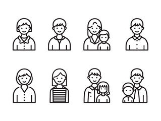 Fototapeta premium Social Worker Ultra Minimalist Line Art 