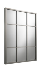 A decorative mirror with a multi-panel design, perfect for a modern open-plan apartment.