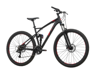Black Full Suspension Mountain Bike