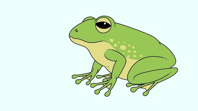 Animation of a Frog Eating a Fly