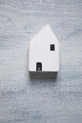 Wooden house model. Real estate concept