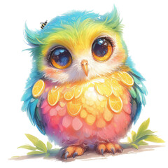 Naklejka premium Owl Baby Graphic