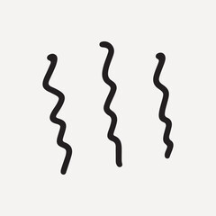 Minimalist wavy lines, simple design, element vector