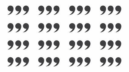 Dark grey quotation marks arranged in a grid pattern