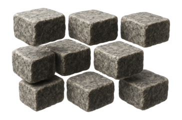 Granite cobblestone modules, providing a classic and durable option for a traditional garden path.