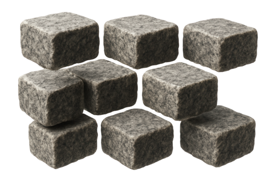 Granite cobblestone modules, providing a classic and durable option for a traditional garden path.