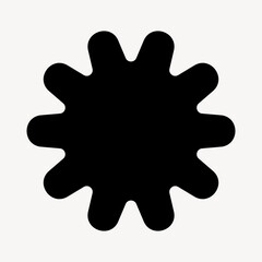 Abstract minimalistic black shape design vector
