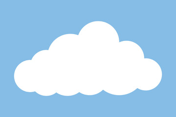 Simple white cloud illustration.