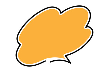 手書き風のかわいい吹き出し素材イラスト