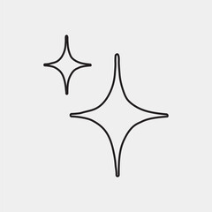 Minimalist star sparkle icon design vector