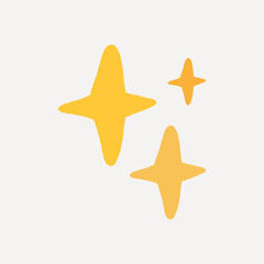 Bright yellow stars sparkle illustration vector