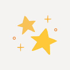 Obraz premium Whimsical stars with minimalist design vector