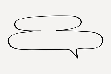 Blank speech bubble illustration. vector