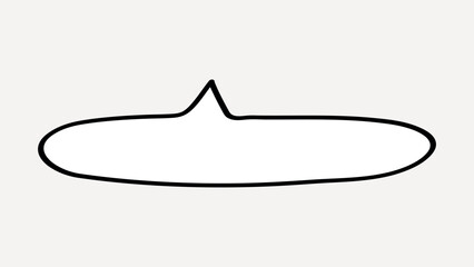 Minimalist speech bubble design. vector