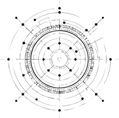 modern technological hud dashboard vector with circular patterns, digital elements, data visualization and sci-fi style © AIcon Star