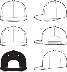 modern baseball cap vector illustration with adjustable strap and mesh back design
