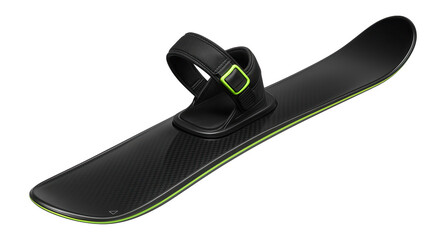 High-flex monoskis with an aerodynamic shape and single strap for agile turns