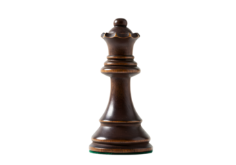 Dark Wooden Chess Queen Piece