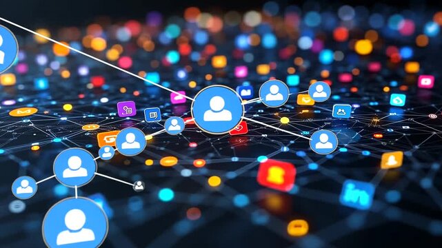 Digital connection and global network connection between devices in the online social media