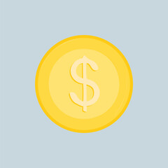 Coin money, aesthetic illustration vector