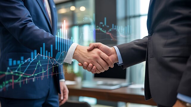 Financial growth concept with rising stock market chart and arrow on increasing coin stacks. Illustrates investment profit, wealth accumulation, and successful business strategy.