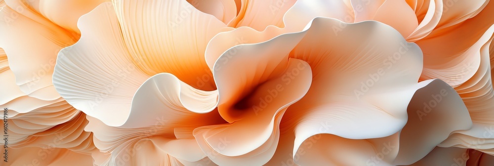 Fototapete abstract delicate coral petals with wave texture pattern background for minimalist design and text
