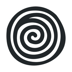 Fototapeta premium Black and white spiral pattern creating hypnotic optical illusion