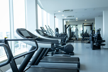 Fototapeta premium Photo of an empty gym.