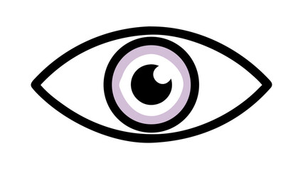 Eye symbol in minimal flat style