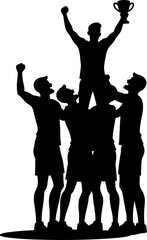 American Football Silhouette Bundle &ndash; Team Celebration and Action Poses