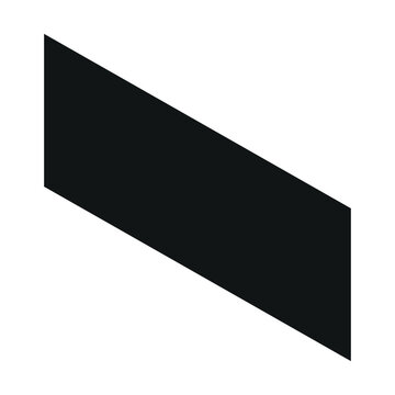 Black parallelogram geometric shape collage element psd