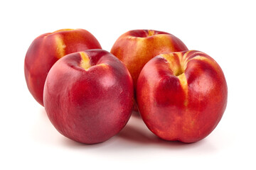 Nectarines, Fresh Fruit, isolated on white background