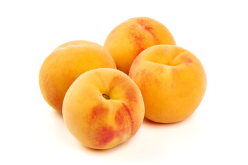 Peaches, Group of Fresh Fruit, isolated on white background
